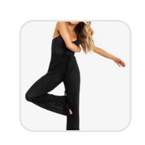 Sarasota Black Sheer Stripe cover up pants 🖤 never worn